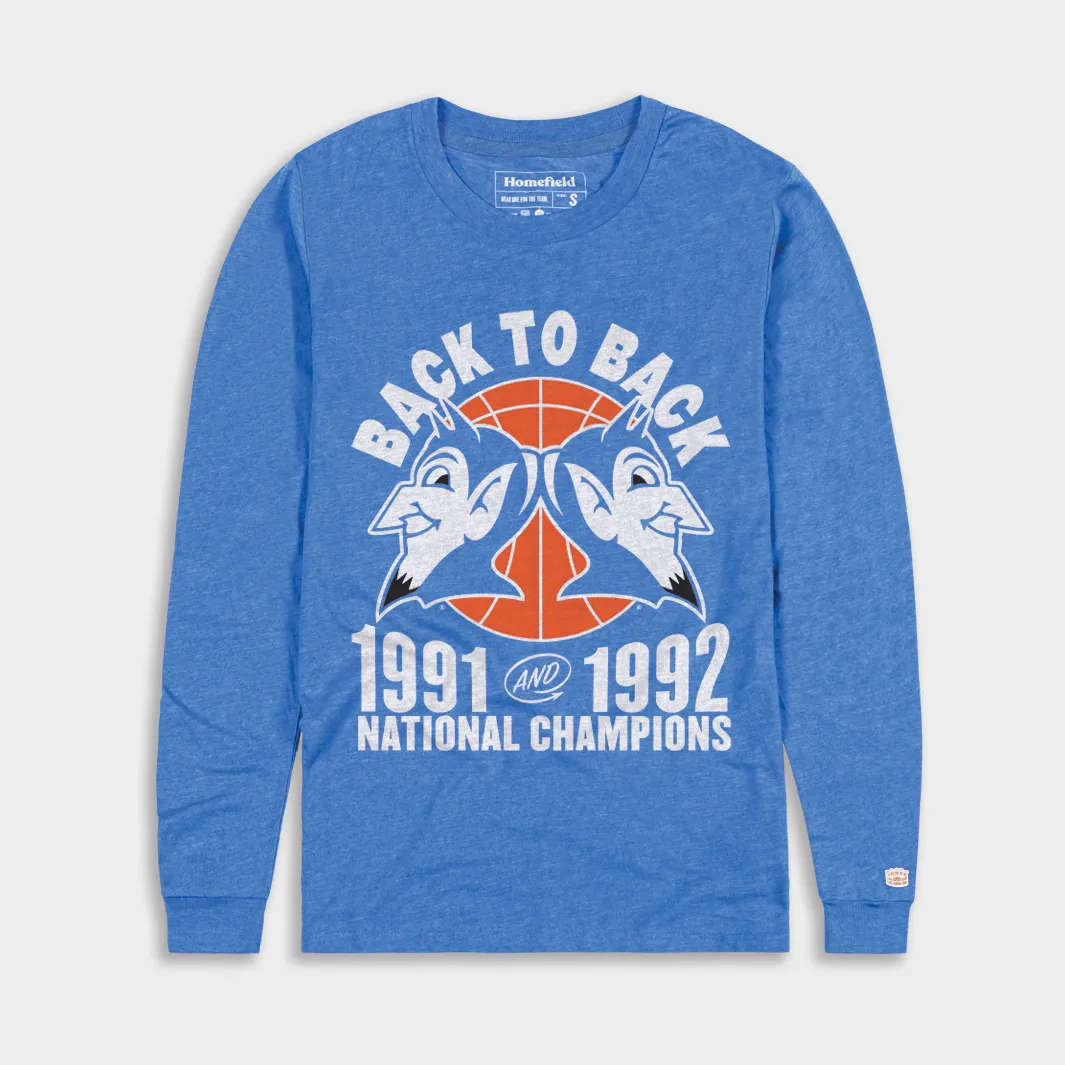 Duke 1991 and 1992 National Champs Long Sleeve