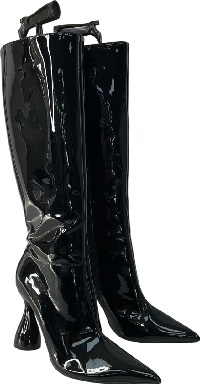 Ego Black Platform Knee High Boots UK 6 EU 39 👠