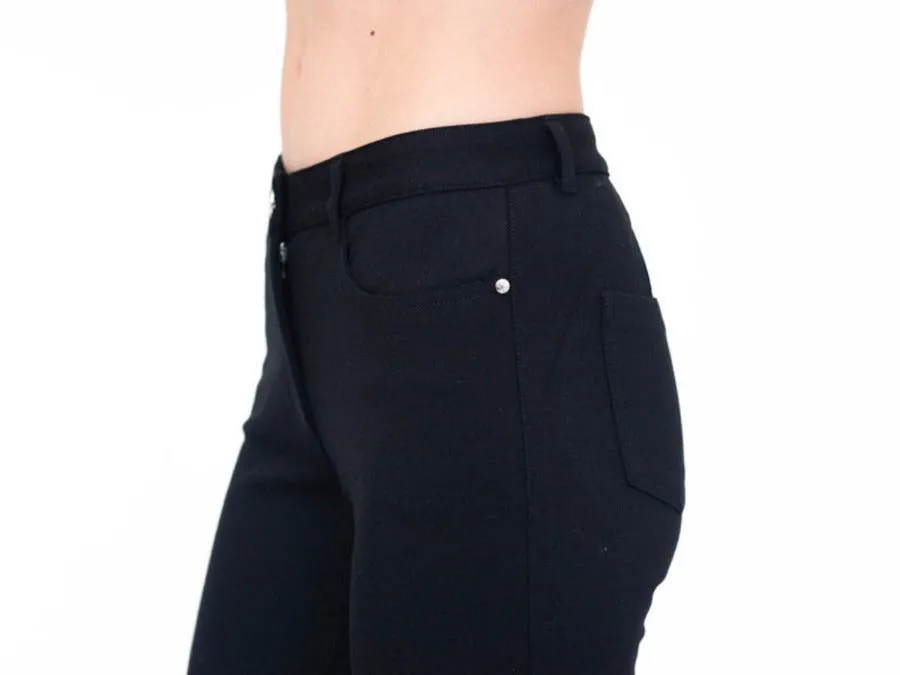 Eliza Double Knit Power Sculpt Stretch Tailored  5-Pocket Pant