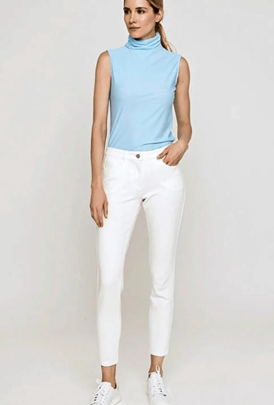 Eliza Double Knit Power Sculpt Stretch Tailored  5-Pocket Pant