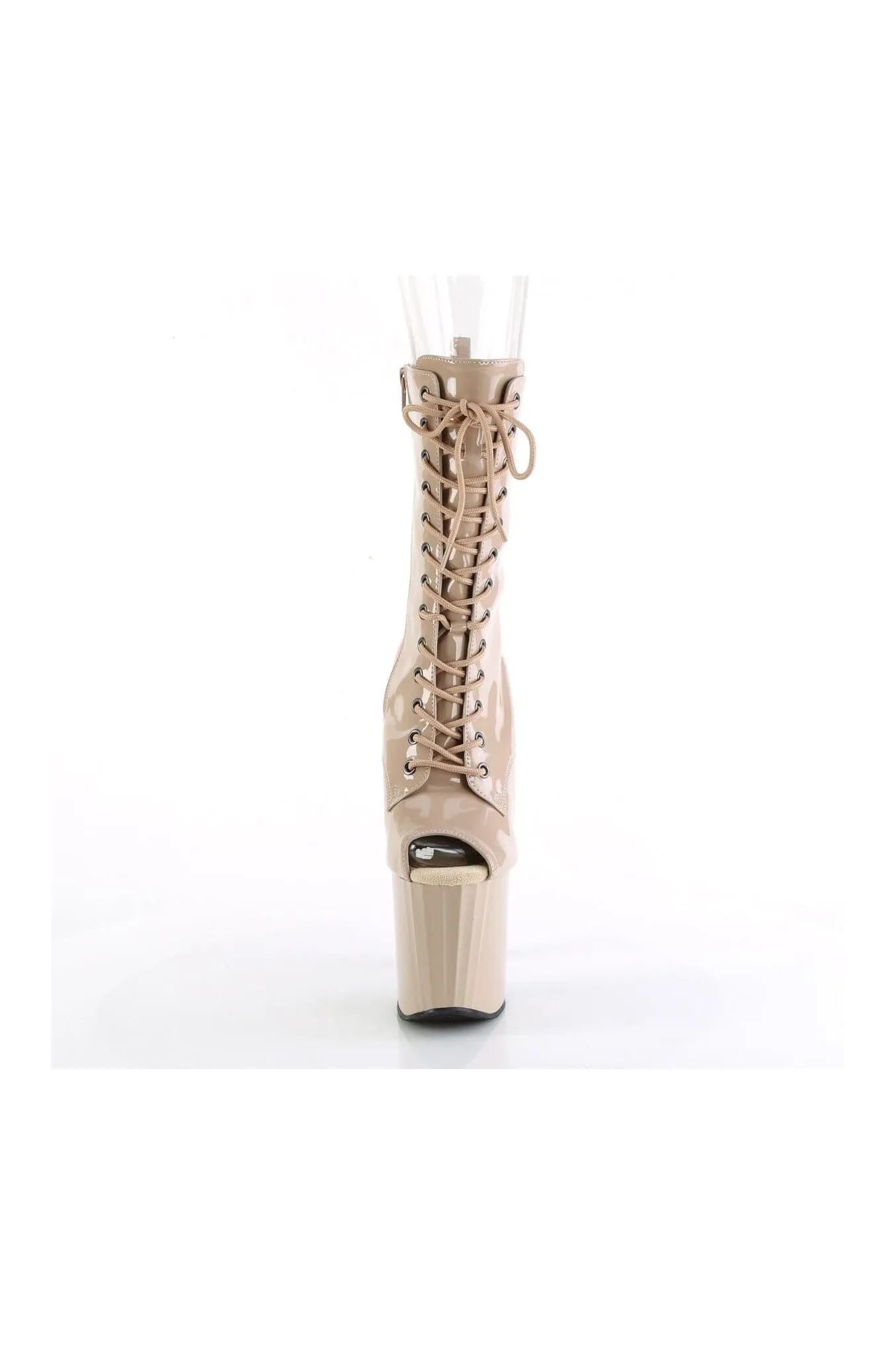 ENCHANT-1041 Nude Patent Ankle Boot