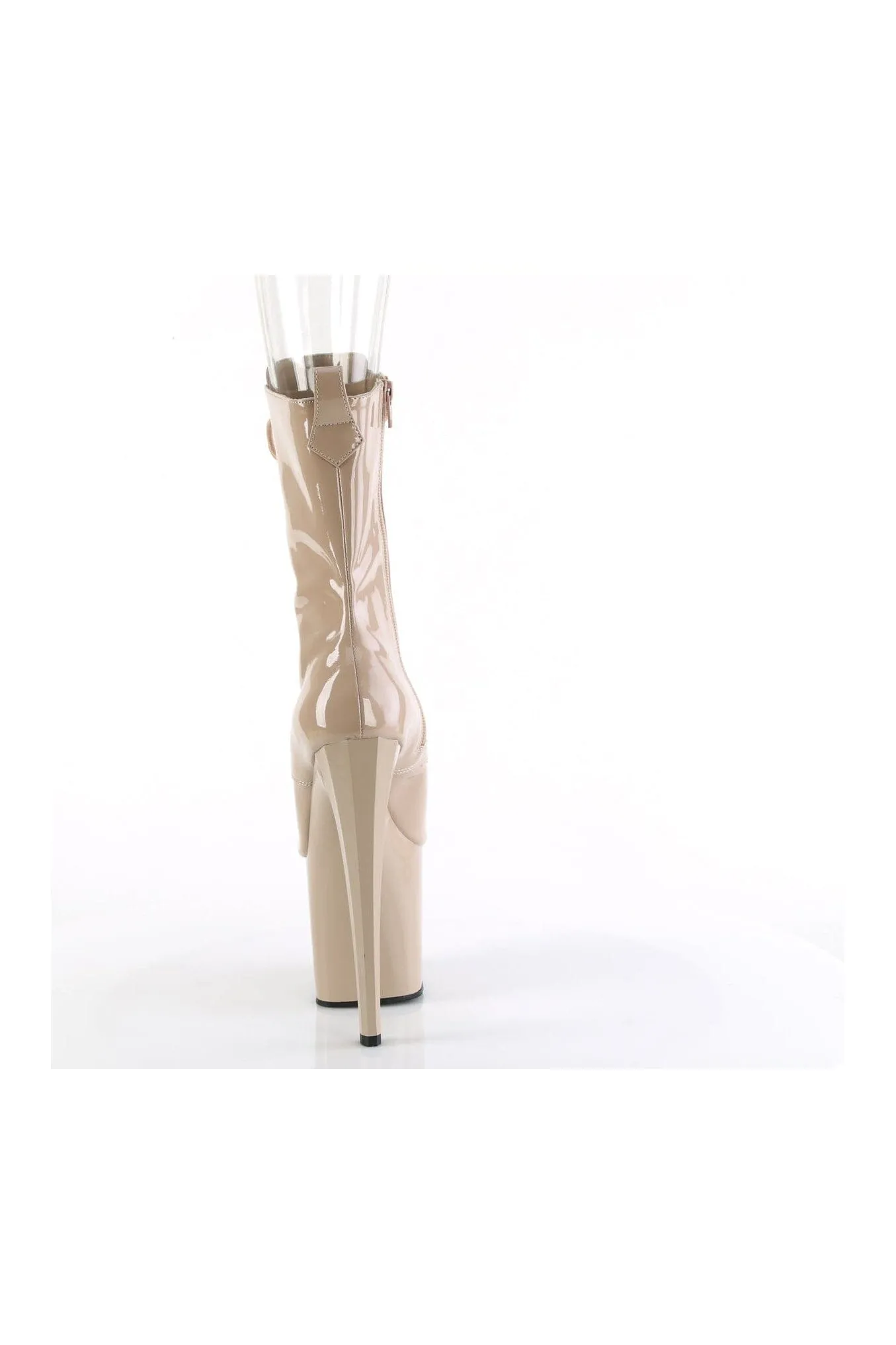 ENCHANT-1041 Nude Patent Ankle Boot