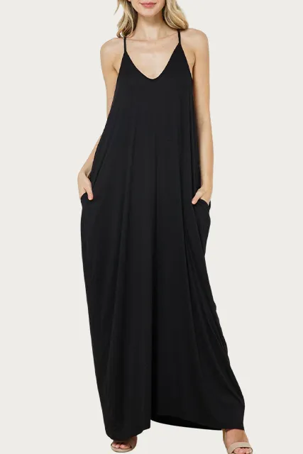 ESSENTIAL STRETCH-MODAL JERSEY MAXI DRESS