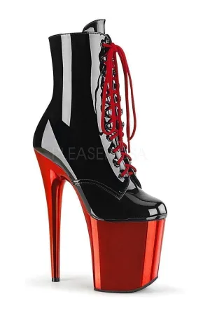 FLAMINGO-1020 Platform Ankle Boot | Black Patent