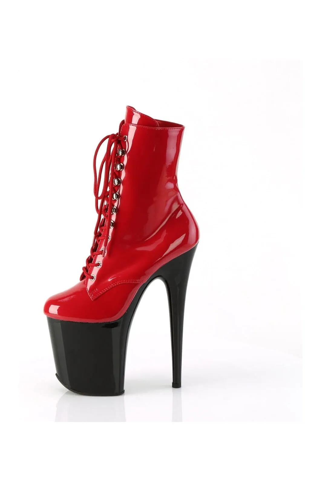 FLAMINGO-1020 Red Patent Ankle Boot
