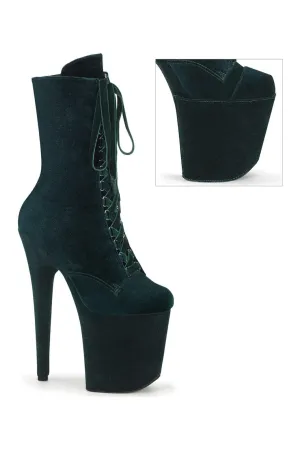 FLAMINGO-1045VEL Green Velvet Ankle Boot