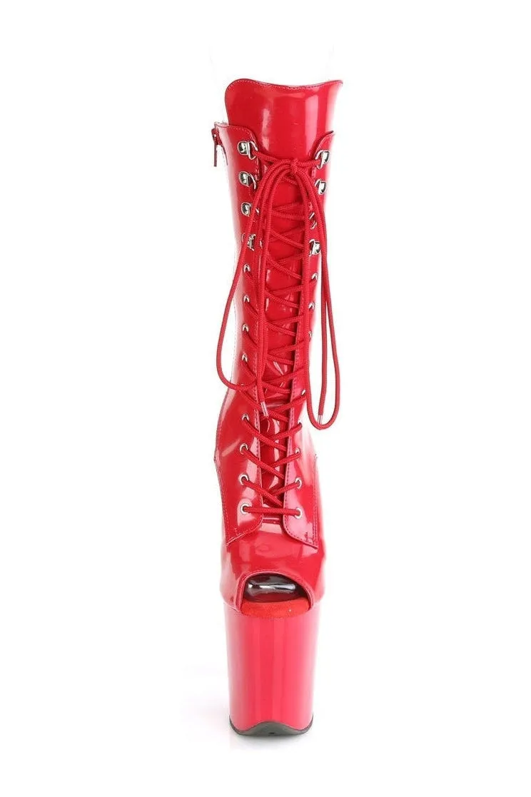 FLAMINGO-1051 Exotic Boot | Red Patent