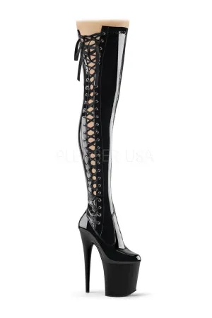 FLAMINGO-3050 Platform Boot  | Black Patent