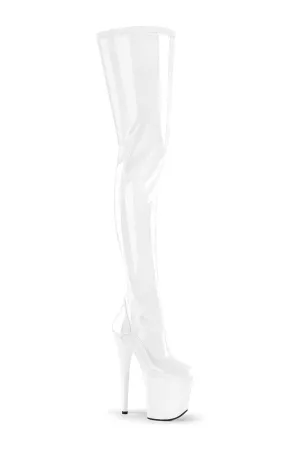 FLAMINGO-4000 White Patent Ankle Boot