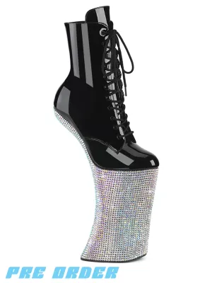 FORBIDDEN-1020BEJ BLACK PATENT/SILVER ✰ PRE ORDER ✰