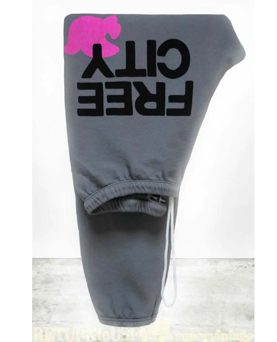 Free City Large Sweatpants Grey Pink