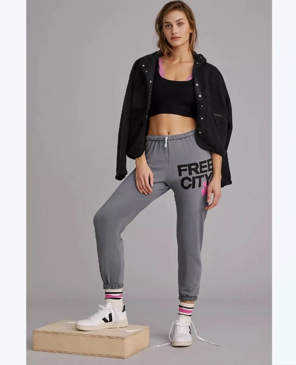 Free City Large Sweatpants Grey Pink