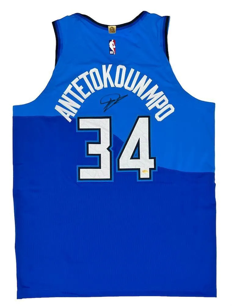GIANNIS ANTETOKOUNMPO Bucks Autographed City Edition Authentic Jersey BECKETT