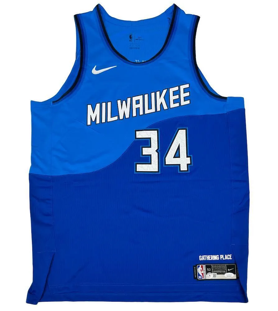 GIANNIS ANTETOKOUNMPO Bucks Autographed City Edition Authentic Jersey BECKETT