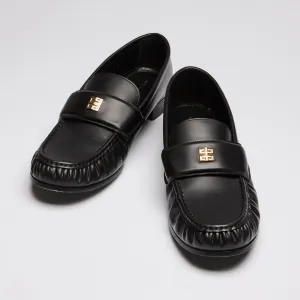 Givenchy Black Brushed Leather Loafers Size 40