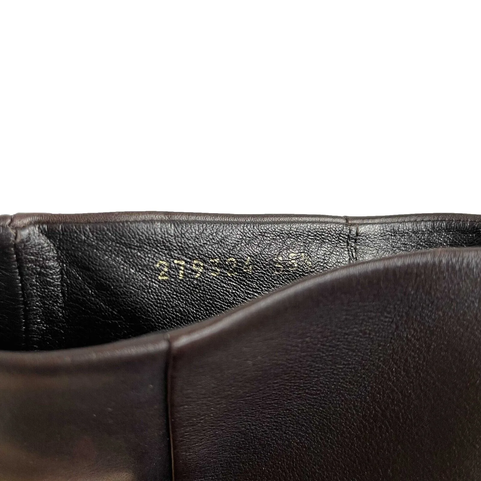 Gucci Leather Platform Knee High Boots IT 35.5 US 5.5 Brown