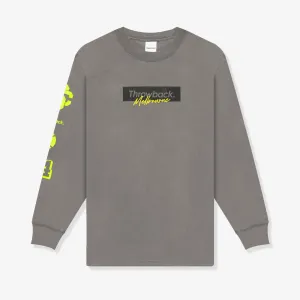Headline Melbourne Long  Sleeve Oversized T-Shirt  - Washed Grey