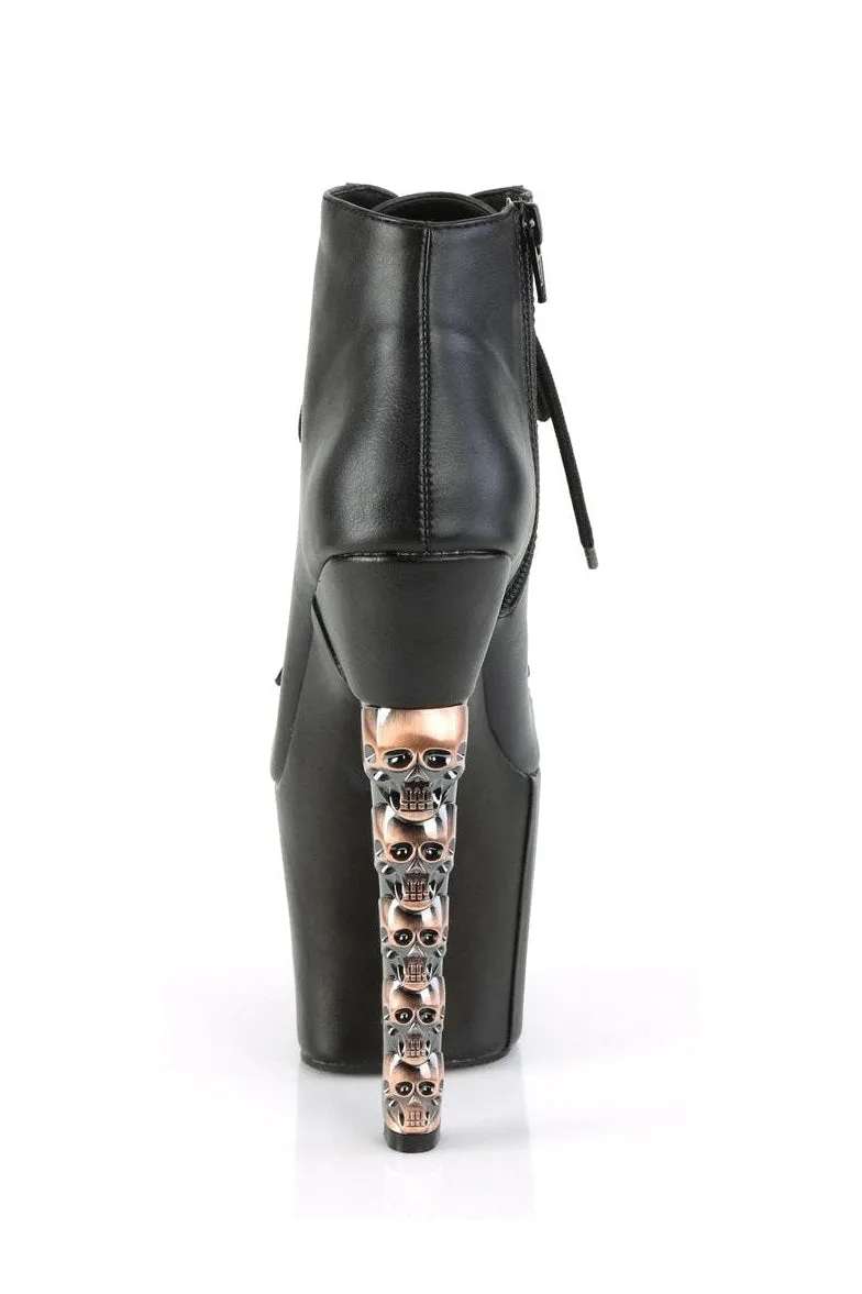 HEX-1005 Thigh Boot | Black Faux Leather