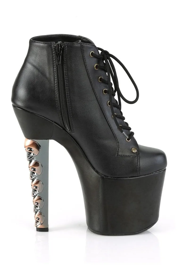 HEX-1005 Thigh Boot | Black Faux Leather
