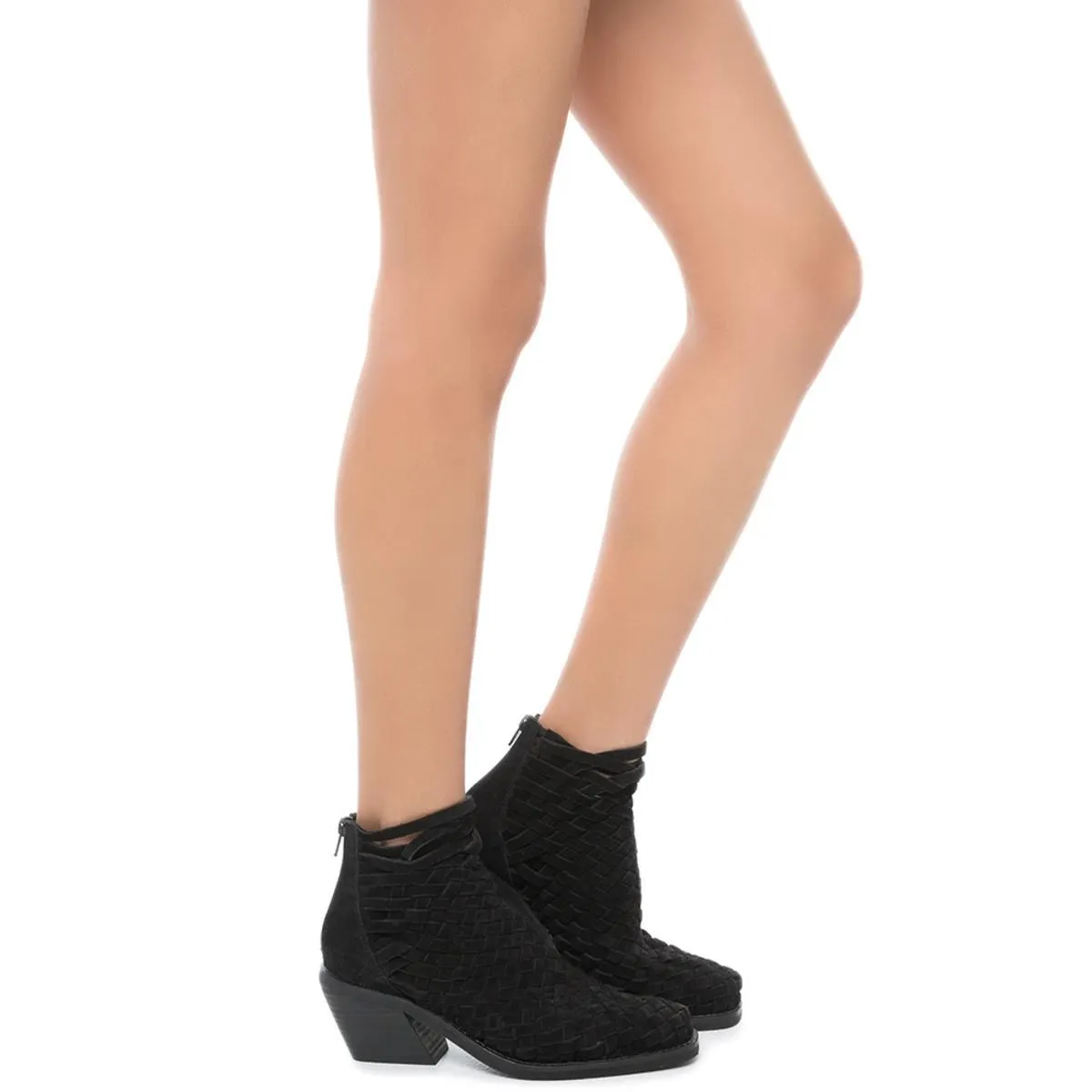 Jeffrey Campbell Surat Black Heel Booties BLACK