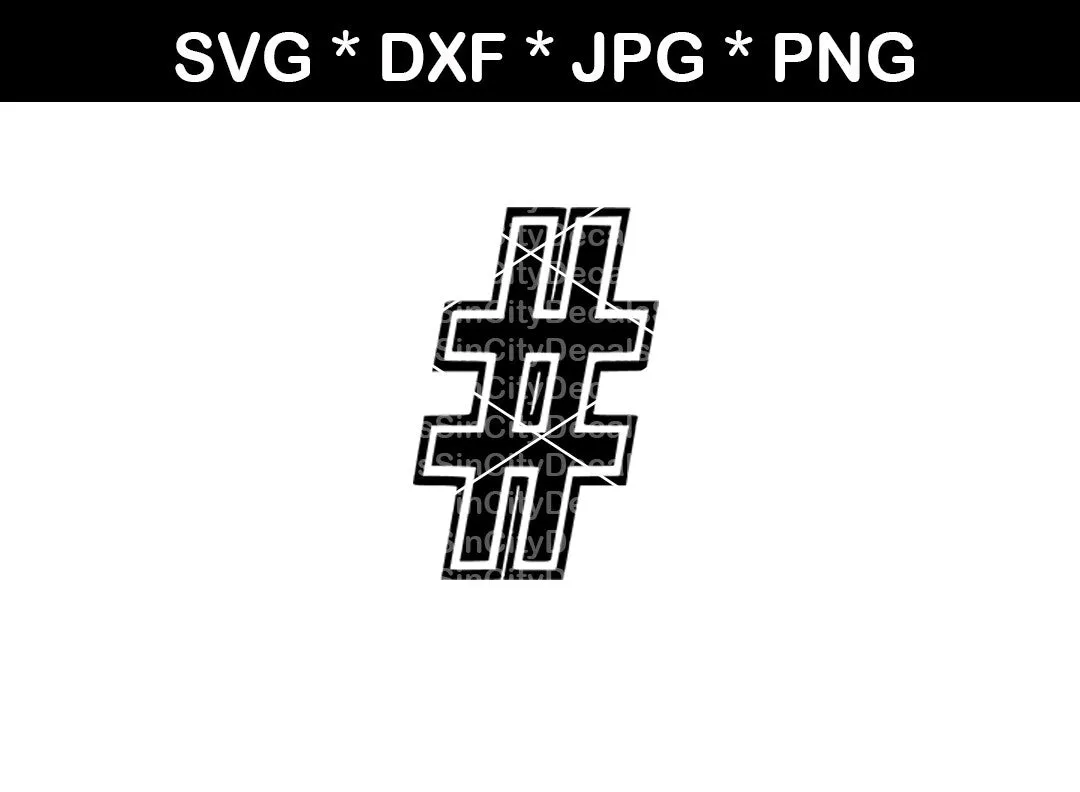Jersey Numbers, numbers, 0-9, #, hashtag, digital download, SVG, DXF, cut file, personal, commercial, use with Silhouette Cameo, Cricut and Die Cutting Machines