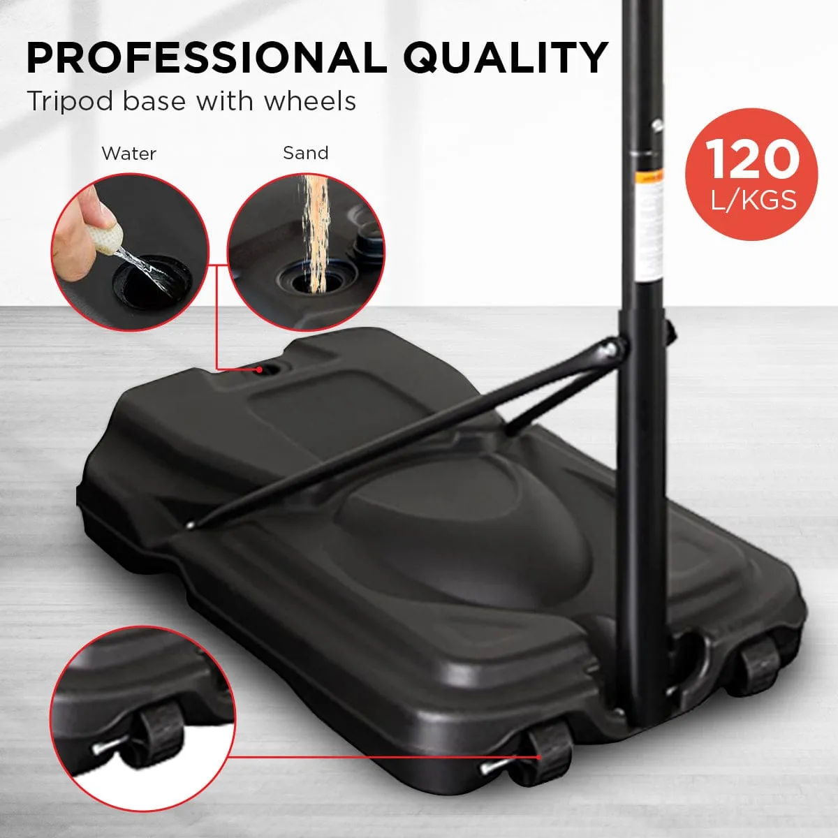 Kahuna Height-Adjustable Basketball Hoop Backboard Portable Stand - ONLINE ONLY - Free Shipping!