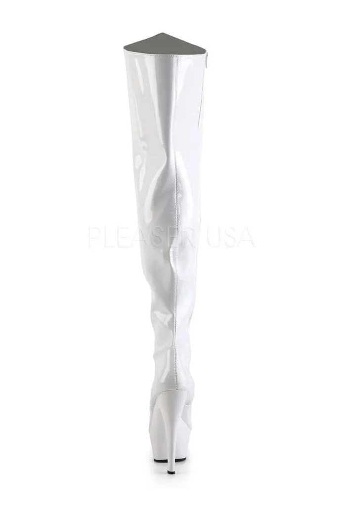 KISS-3010 Platform Boot  | White Patent