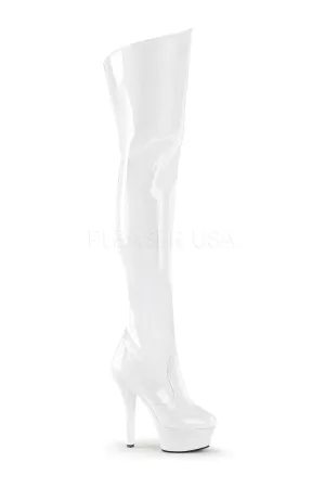 KISS-3010 Platform Boot  | White Patent