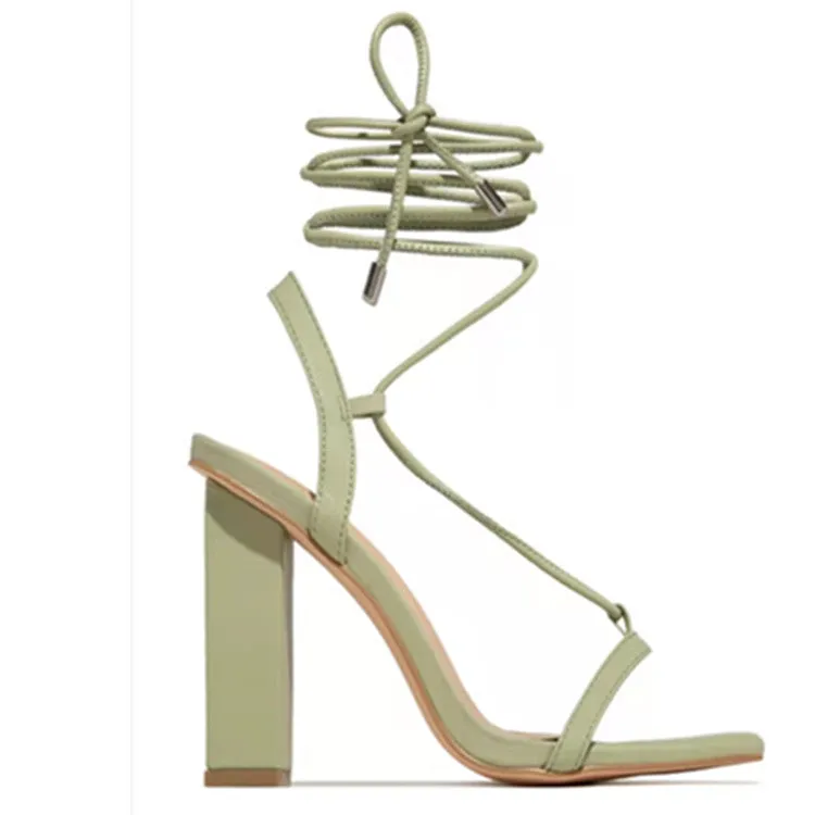 Lace-up Strappy Leather Sandals