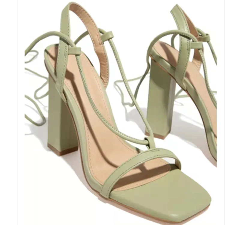 Lace-up Strappy Leather Sandals