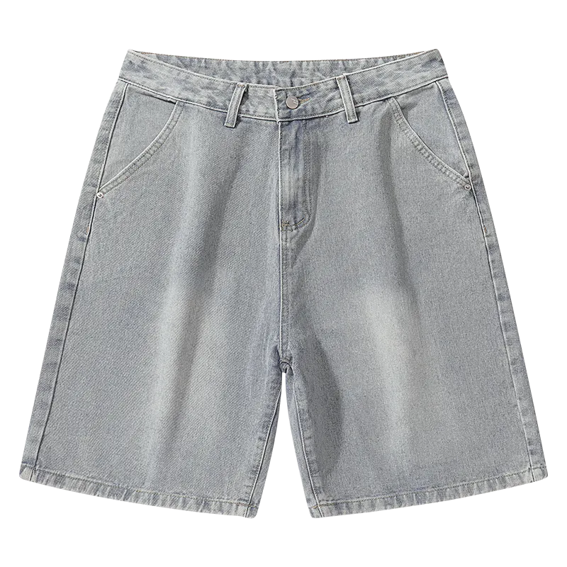 Light-colored denim shorts-D60 | Inspanda