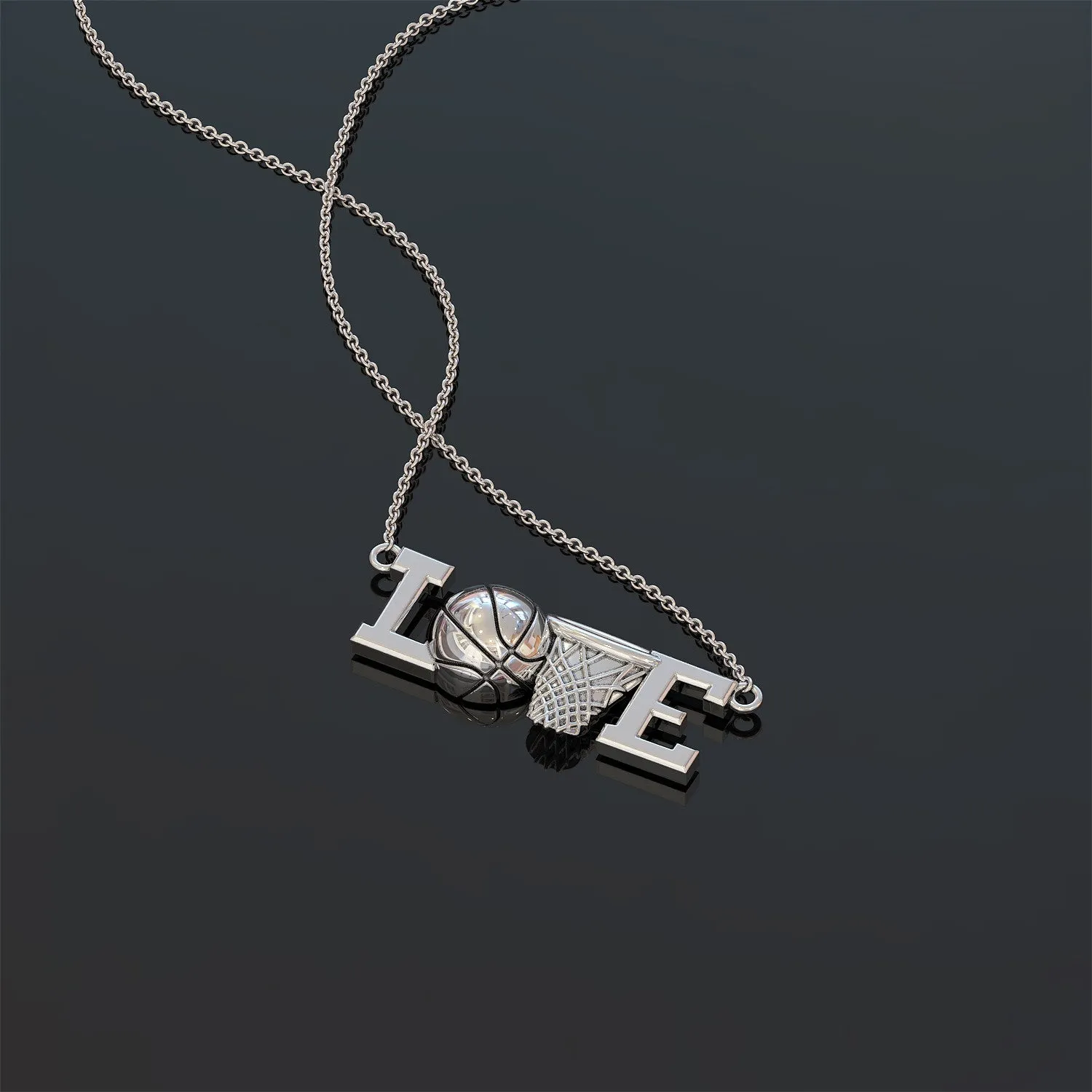 Love Basketball Necklace