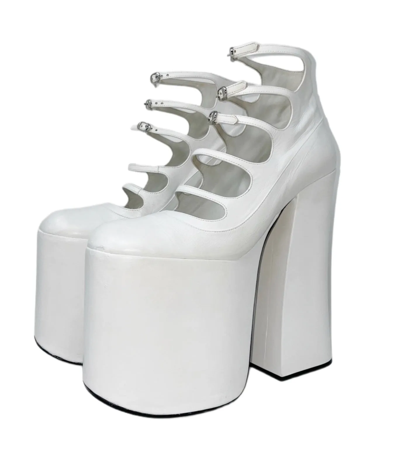 Marc Jacobs White Tripon Platform Boots, AW22, 41 EU / US 11