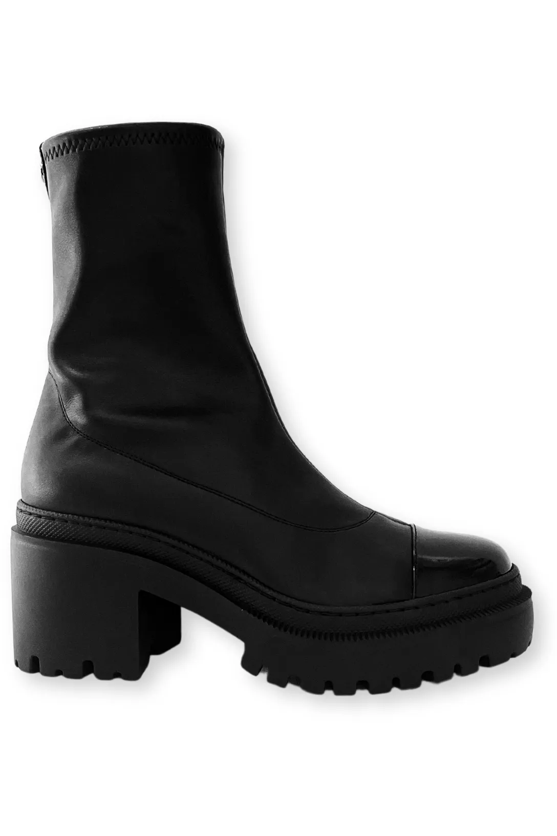 Martini Platform Moto Boot | Black