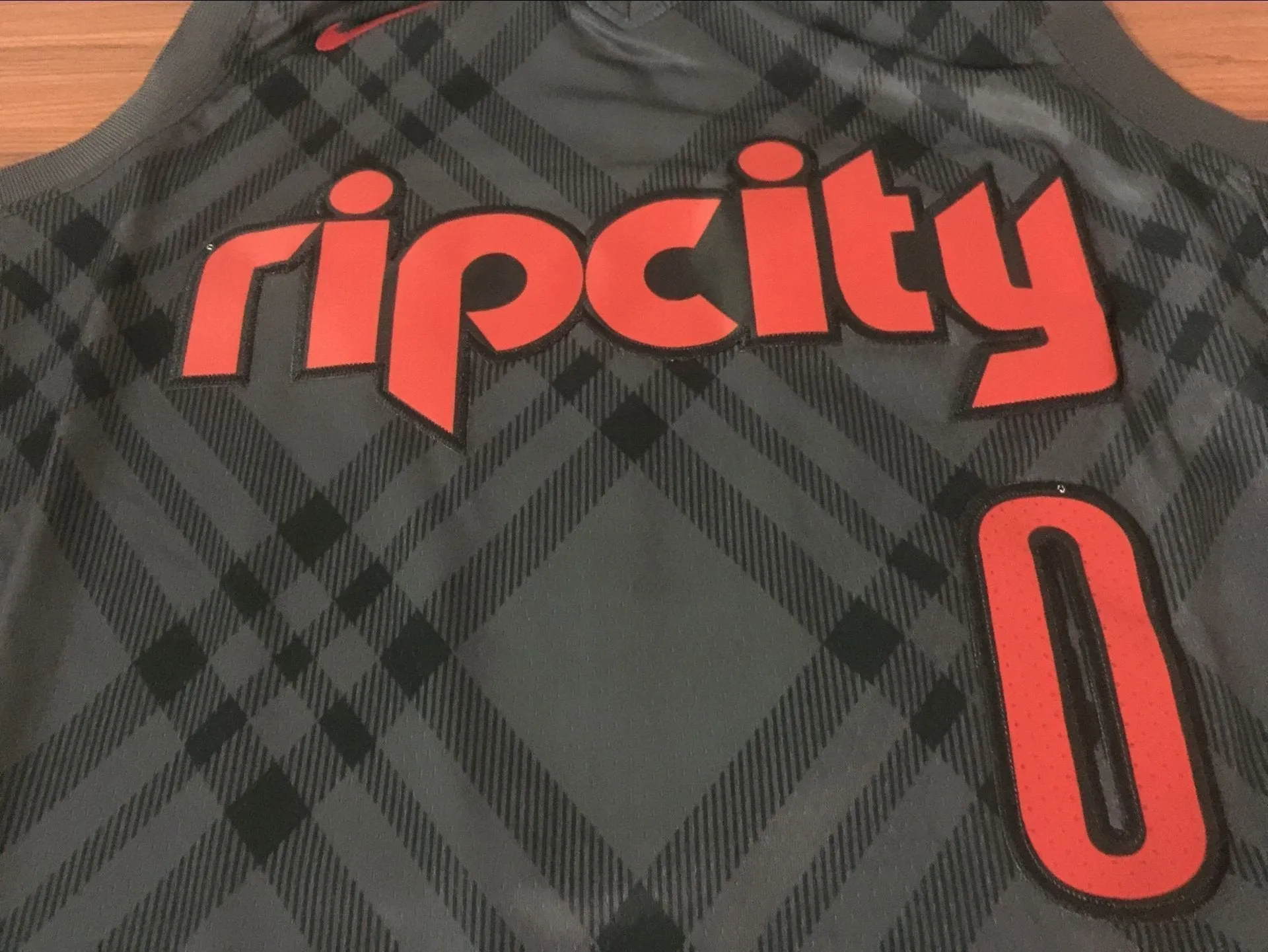 Men 0 Damian Lillard Jersey City Gray Portland Trail Blazers Swingman Jersey