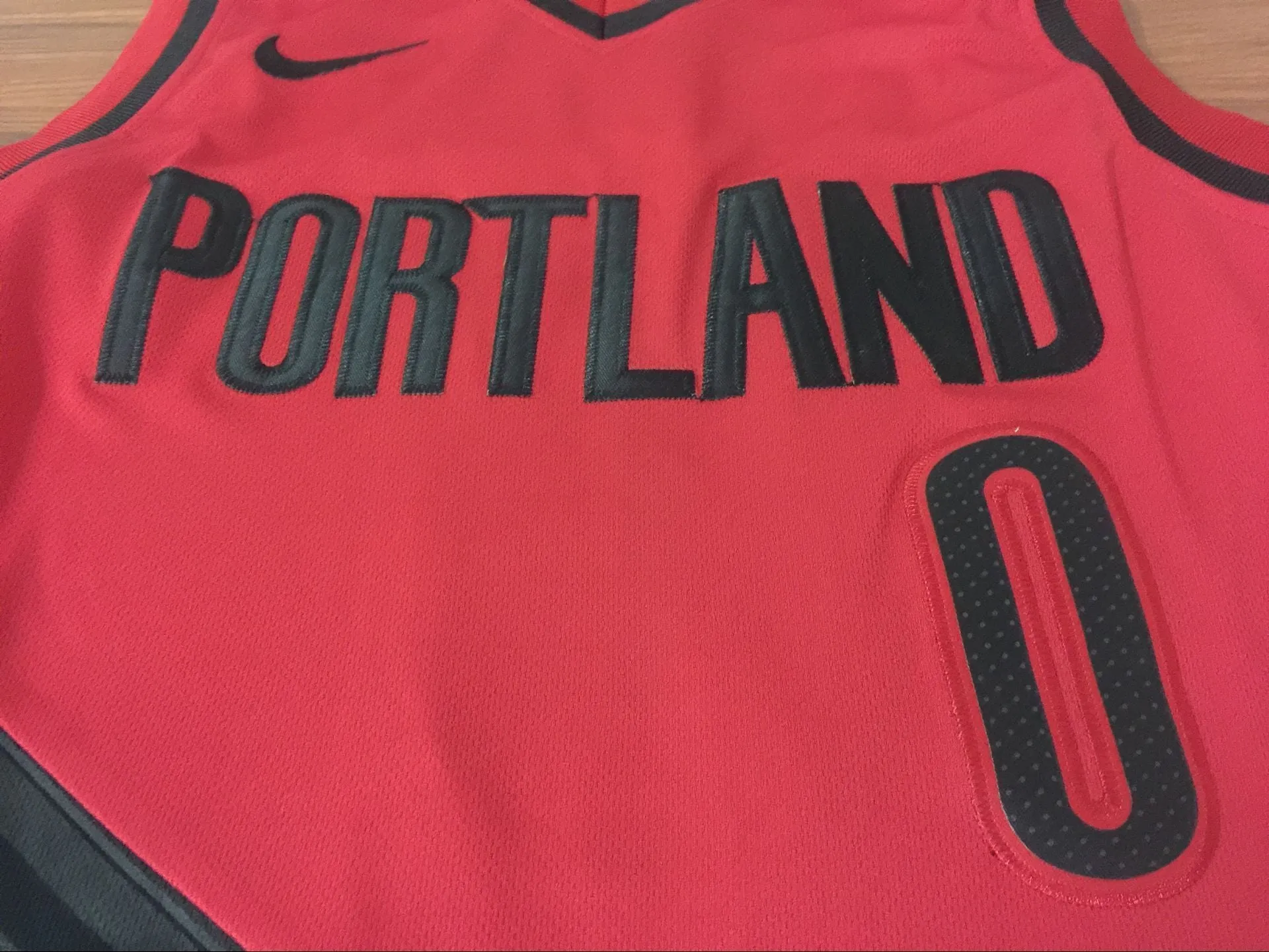 Men 0 Damian Lillard Swingman Jersey Red Portland Trail Blazers Fanatics