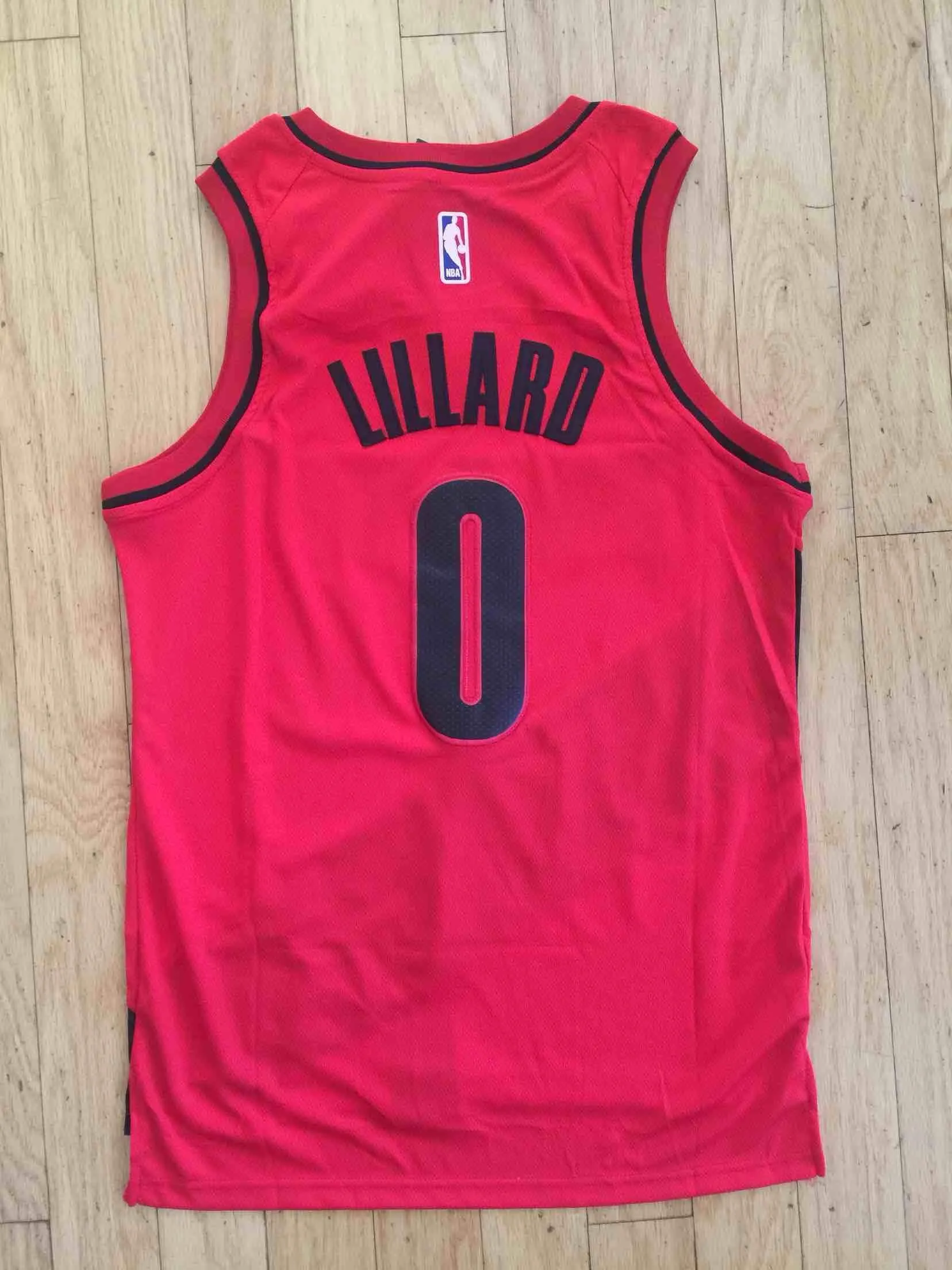Men 0 Damian Lillard Swingman Jersey Red Portland Trail Blazers Fanatics