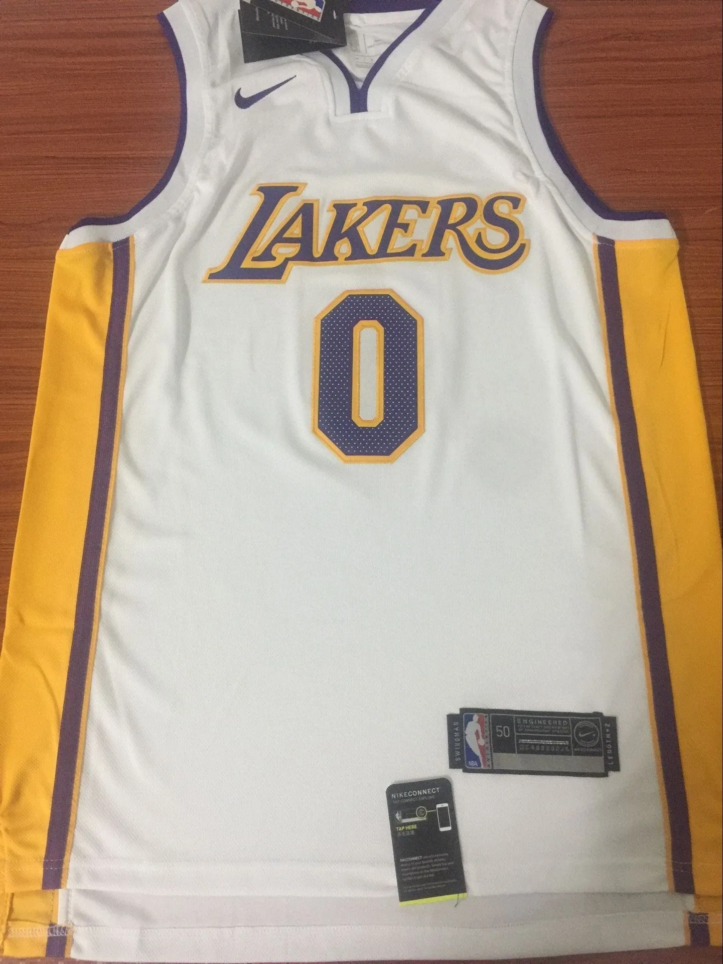 Men 0 Kyle Kuzma Jersey White Los Angeles Lakers Jersey Fanatics