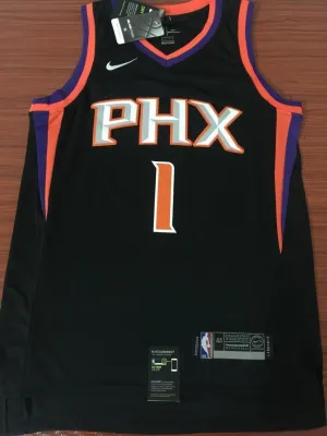 Men 1 Devin Booker Jersey Black Phoenix Suns Jersey Fanatics Swingman