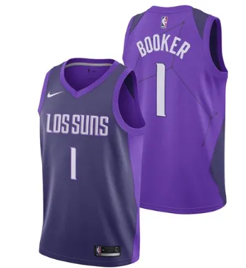 Men 1 Devin Booker Jersey City Purple Phoenix Suns Fanatics Swingman