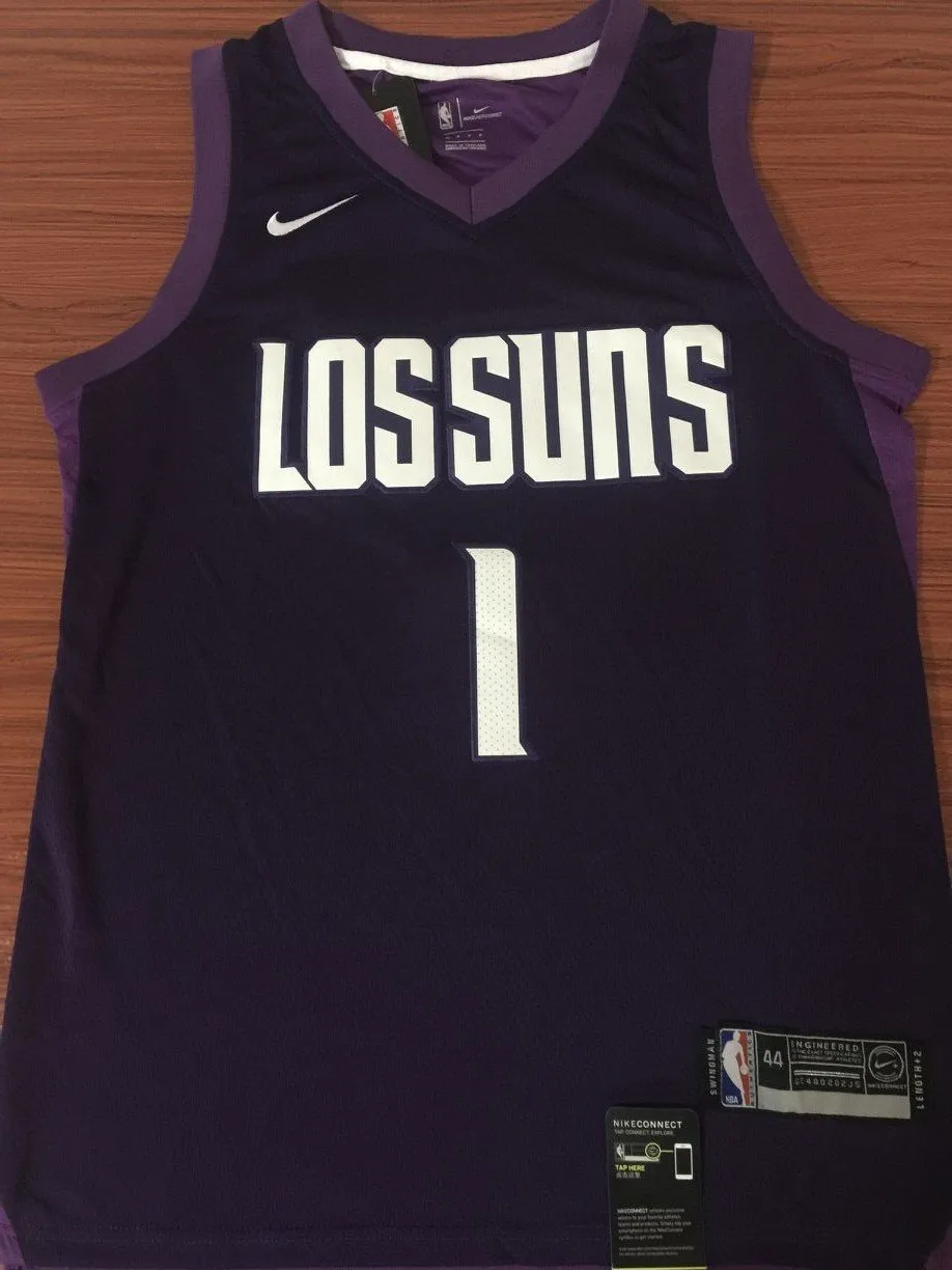 Men 1 Devin Booker Jersey City Purple Phoenix Suns Fanatics Swingman