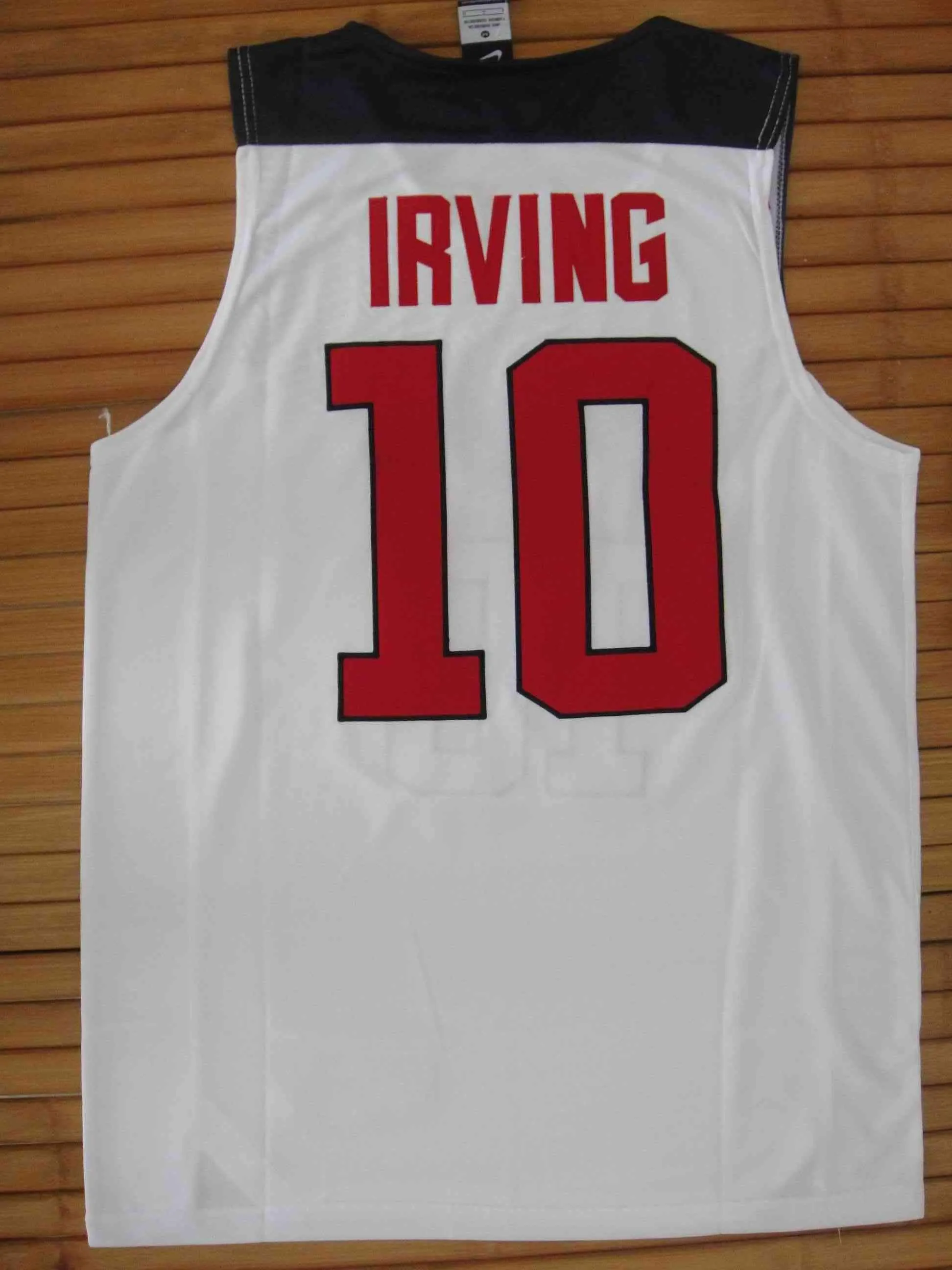 Men 10 Kyrie Irving Jersey White Team USA Swingman Fanatics