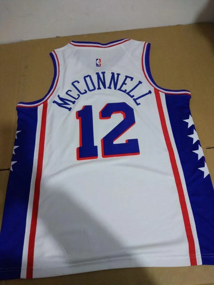 Men 12 T.J. McConnell Jersey White Philadelphia 76ers Jersey Fanatics