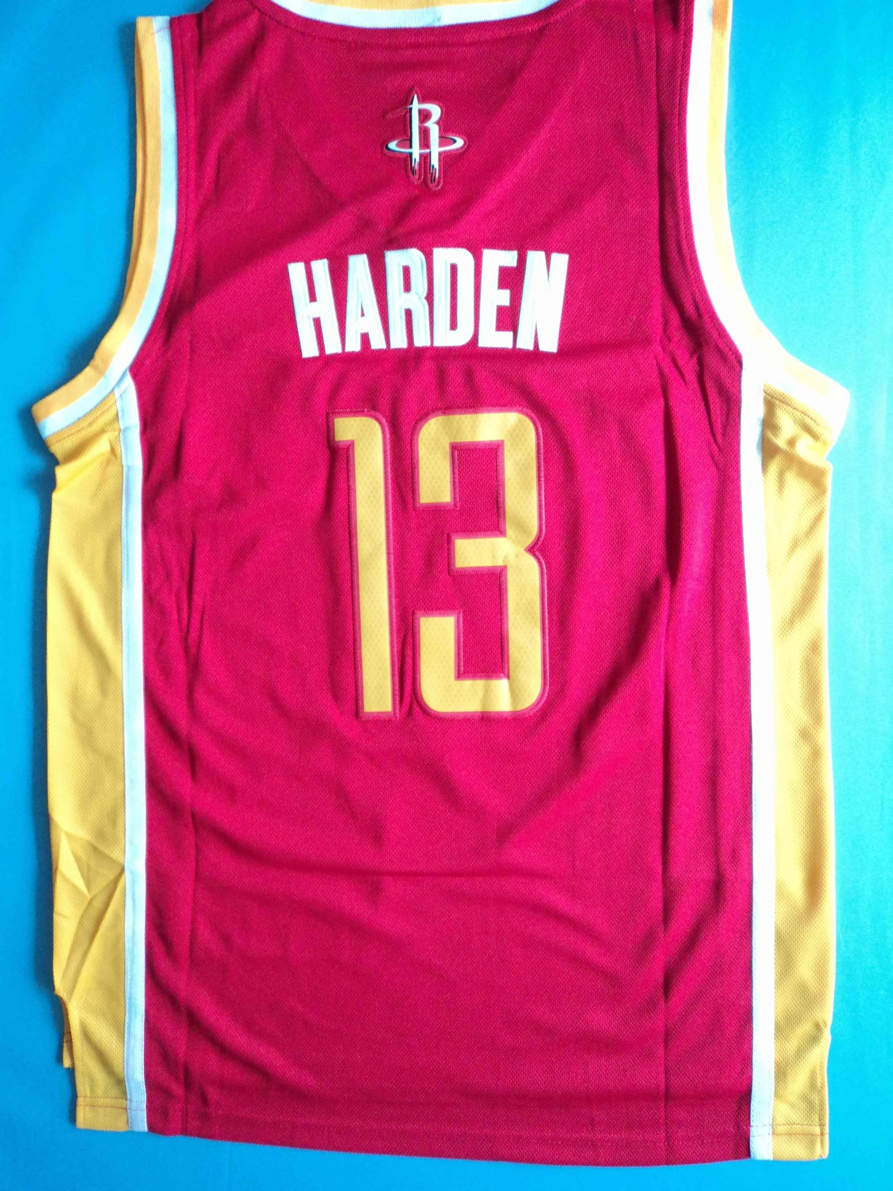 Men 13 James Harden Swingman Jersey Red Yellow Houston Rockets Fanatics