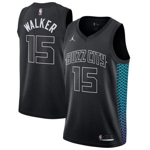 Men 15 Kemba Walker Jersey Black Charlotte Hornets Jersey Fanatics