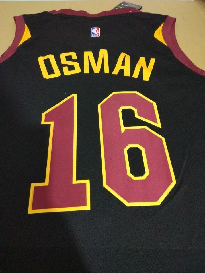 Men 16 Cedi Osman Jersey Black Cleveland Cavaliers Jersey Fanatics