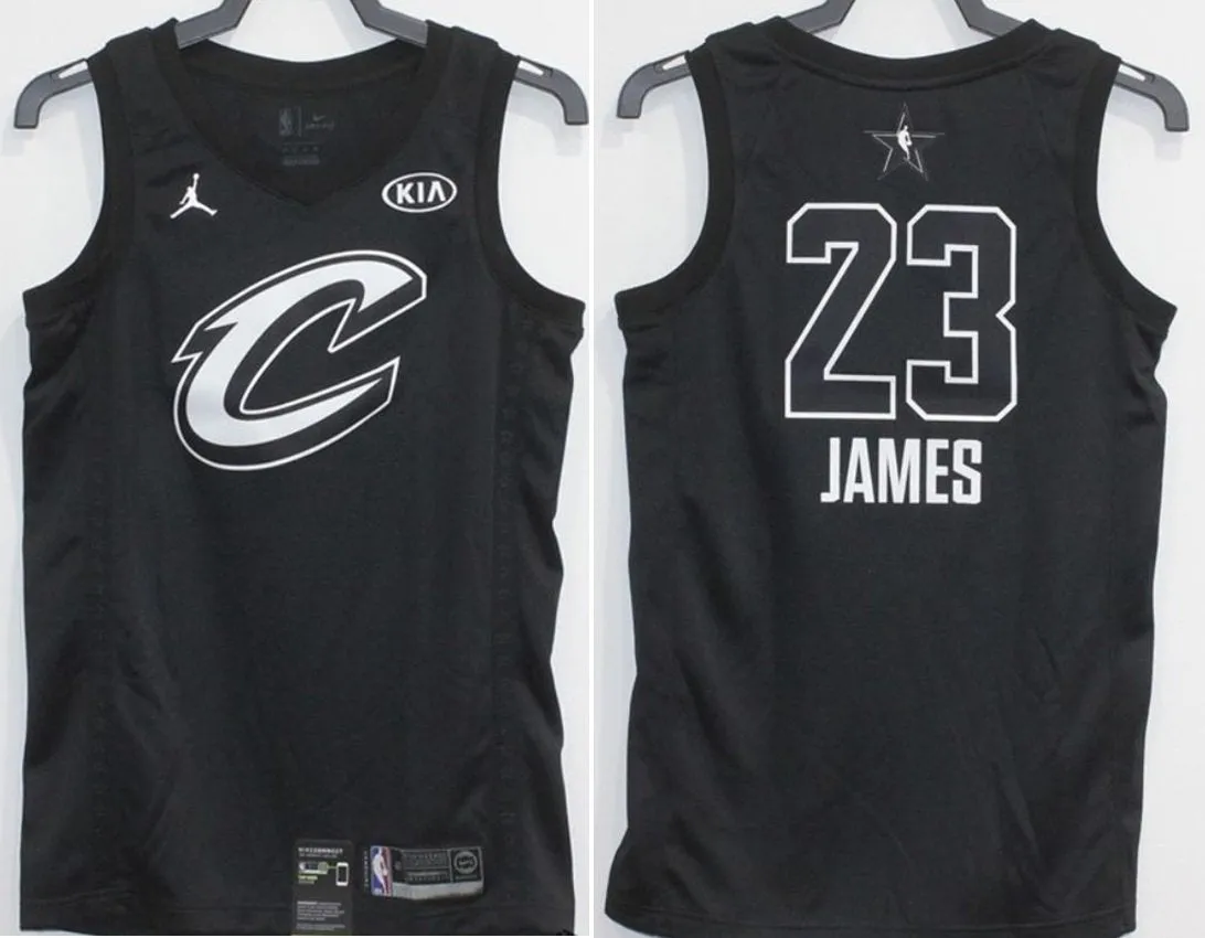 Men 2018 All Star CAVS 23Lebron James Jersey Black Cleveland Cavaliers