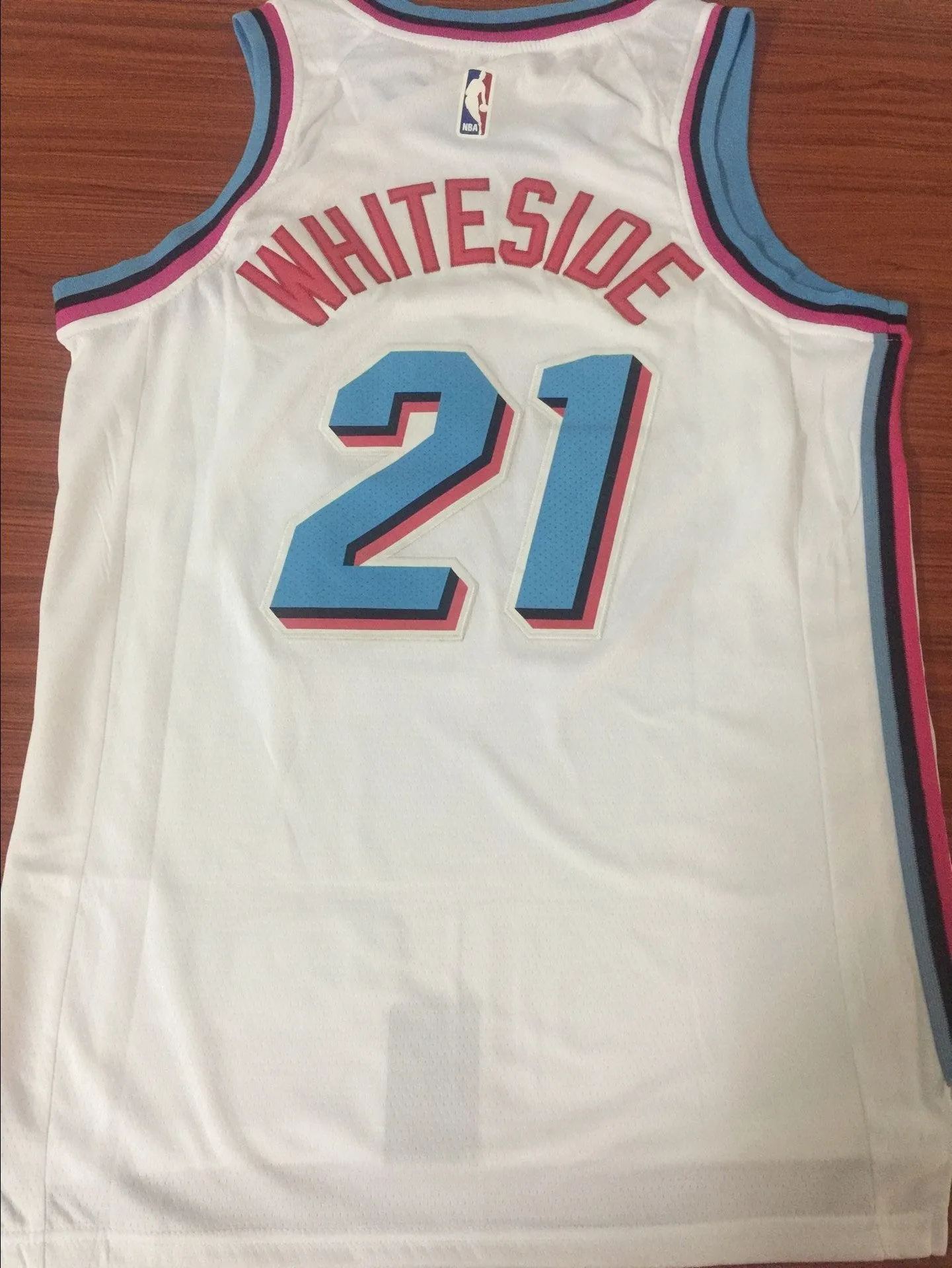 Men 21 Hassan Whiteside City Jersey White Miami Heat Jersey Fanatics Swingman