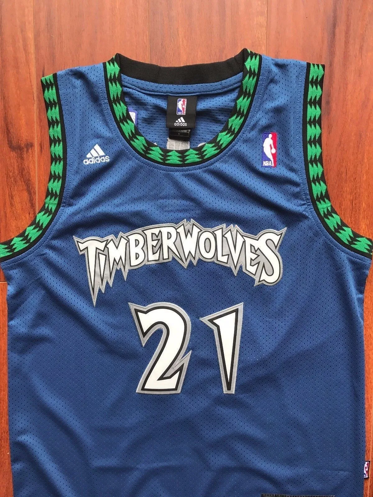 Men 21 Kevin Garnett Swingman Jersey Blue Minnesota Timberwolves Jersey