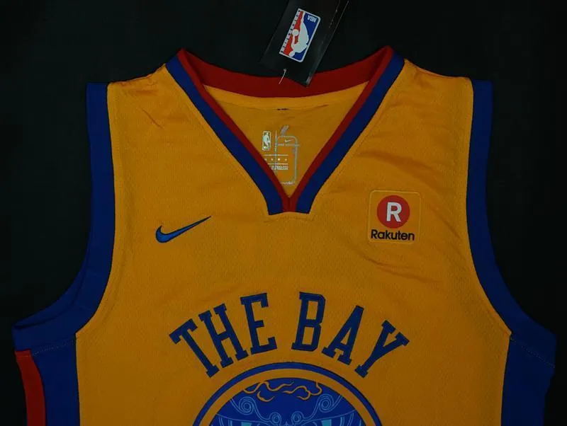Men 23 Draymond Green City Jersey Yellow Golden State Warriors The Bay